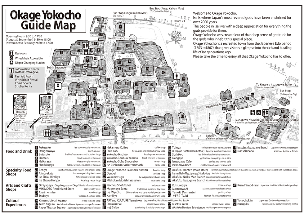 Okage Yokocho guide Map