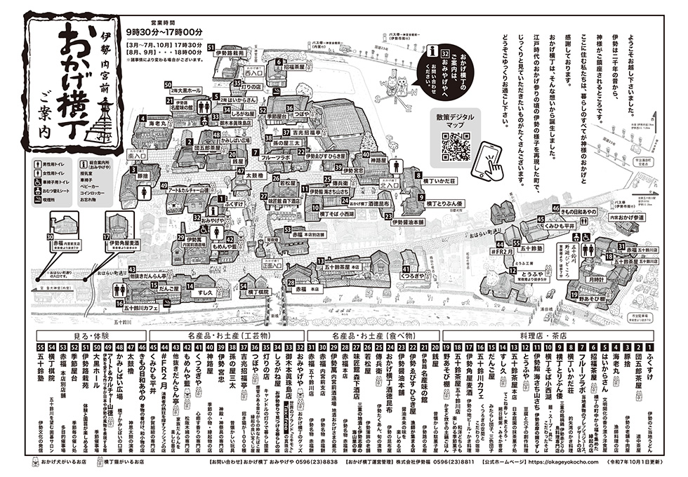 おかげ横丁絵地図 表