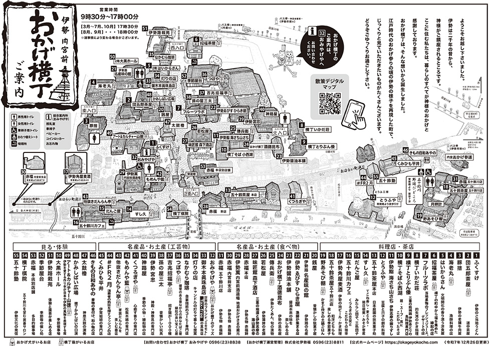 おかげ横丁絵地図 表